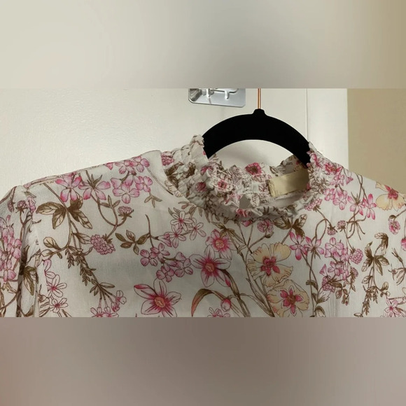 NWT Altar’s State Floral High Neck Tiered Long Bell Sleeve Dress Size Large - Picture 6 of 11